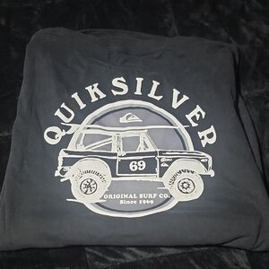 Quiksilver Charcoal Tee with Off-Road Vehicle Design